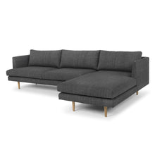 Load image into Gallery viewer, Metal Grey Three-Seater Right Chaise Sofa