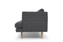 Load image into Gallery viewer, Metal Grey Three-Seater Fabric Sofa