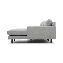Load image into Gallery viewer, Graphite Grey Three-Seater Right Chaise Sofa with Black Legs