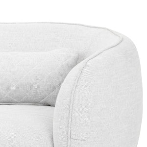 Light Grey Textured Three-Seater Sofa