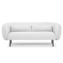 Load image into Gallery viewer, Light Grey Textured Three-Seater Sofa