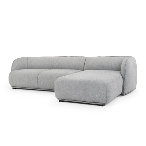 Graphite Grey Three-Seater Right Chaise Sofa