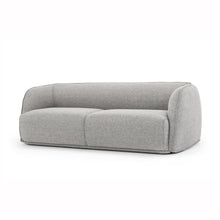 Load image into Gallery viewer, Graphite Grey Three-Seater Fabric Sofa with Black Legs