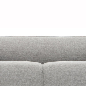 Graphite Grey Three-Seater Fabric Sofa with Black Legs