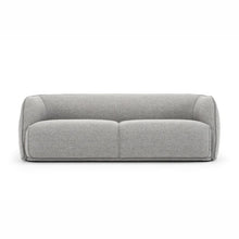 Load image into Gallery viewer, Graphite Grey Three-Seater Fabric Sofa with Black Legs