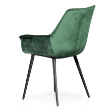 Load image into Gallery viewer, Dark Green Velvet Dining Chair (Set of 2)