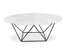 Load image into Gallery viewer, Round Marble Coffee Table with Black Base