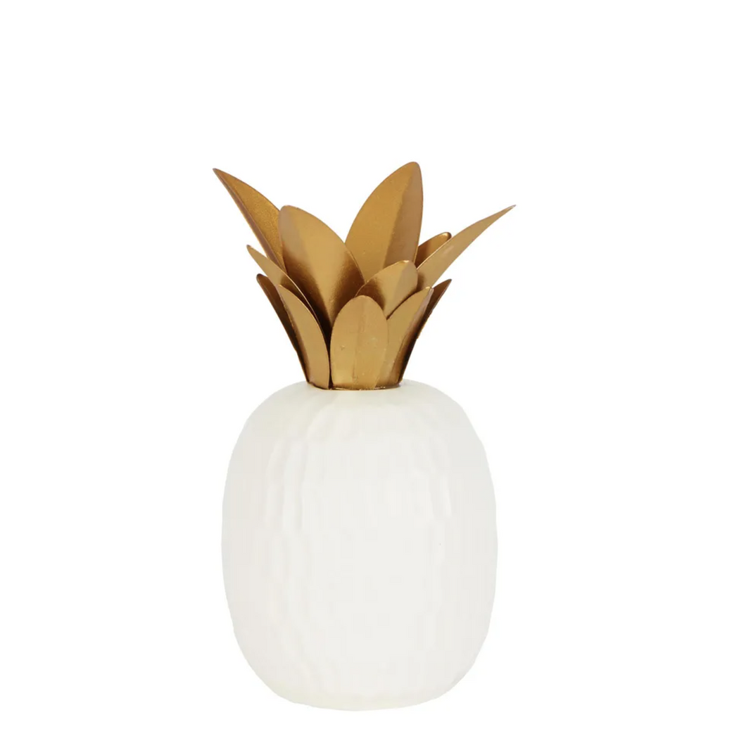 White Gilded Pineapple Small