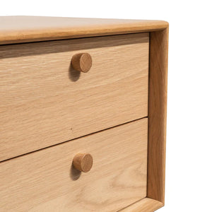 Oak Two Drawer Side Table