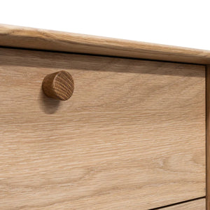 Oak Two Drawer Side Table