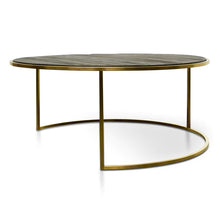 Load image into Gallery viewer, Round Nest Coffee Table in Natural with Golden Base