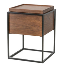 Load image into Gallery viewer, Walnut Scandinavian Side Table