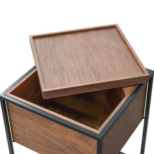 Load image into Gallery viewer, Walnut Scandinavian Side Table