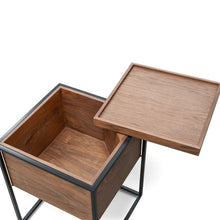 Load image into Gallery viewer, Walnut Scandinavian Side Table