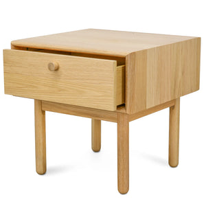 Natural Side Table with Drawer