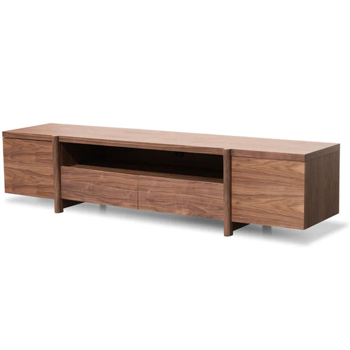 Walnut Entertainment Unit with Timber Legs