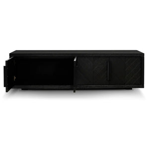 Textured Espresso Black Entertainment Unit