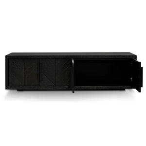 Textured Espresso Black Entertainment Unit