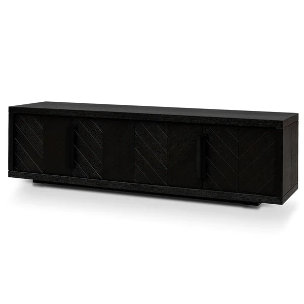 Textured Espresso Black Entertainment Unit