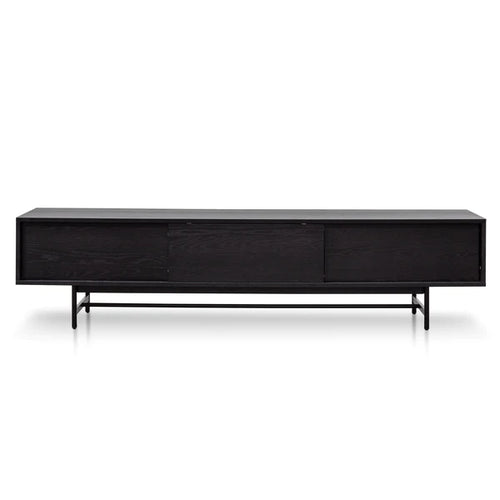 Full Black Wooden Entertainment Unit