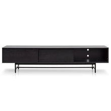Load image into Gallery viewer, Full Black Wooden Entertainment Unit