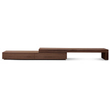 Load image into Gallery viewer, Walnut Extendable Entertainment Unit