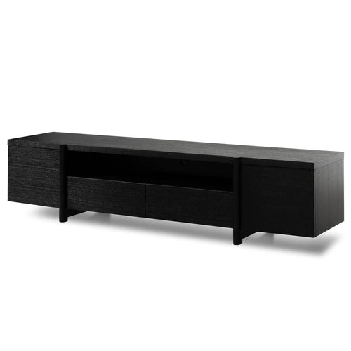 Black Oak Lowline Entertainment Unit with Timber Legs