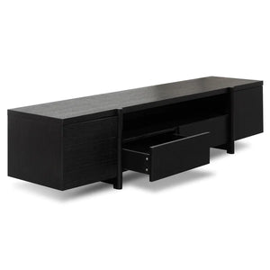 Black Oak Lowline Entertainment Unit with Timber Legs